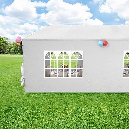 Miniatura 8 de FDW - Toldo para fiesta boda paredes desmontables color blanco 10 x 30