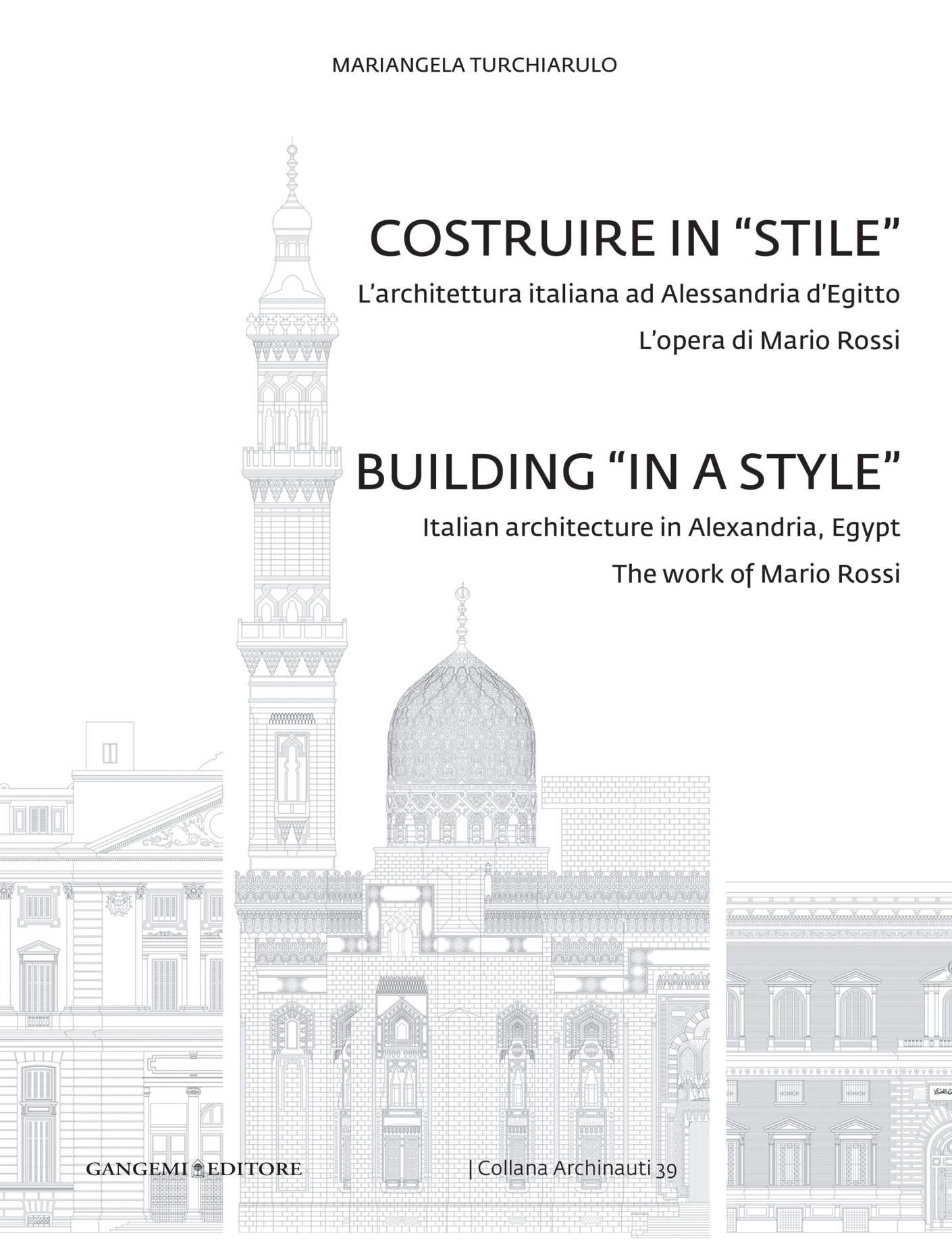 Livre architecture italienne Alexandrie Mario Rossi histoire art égyptien monographie