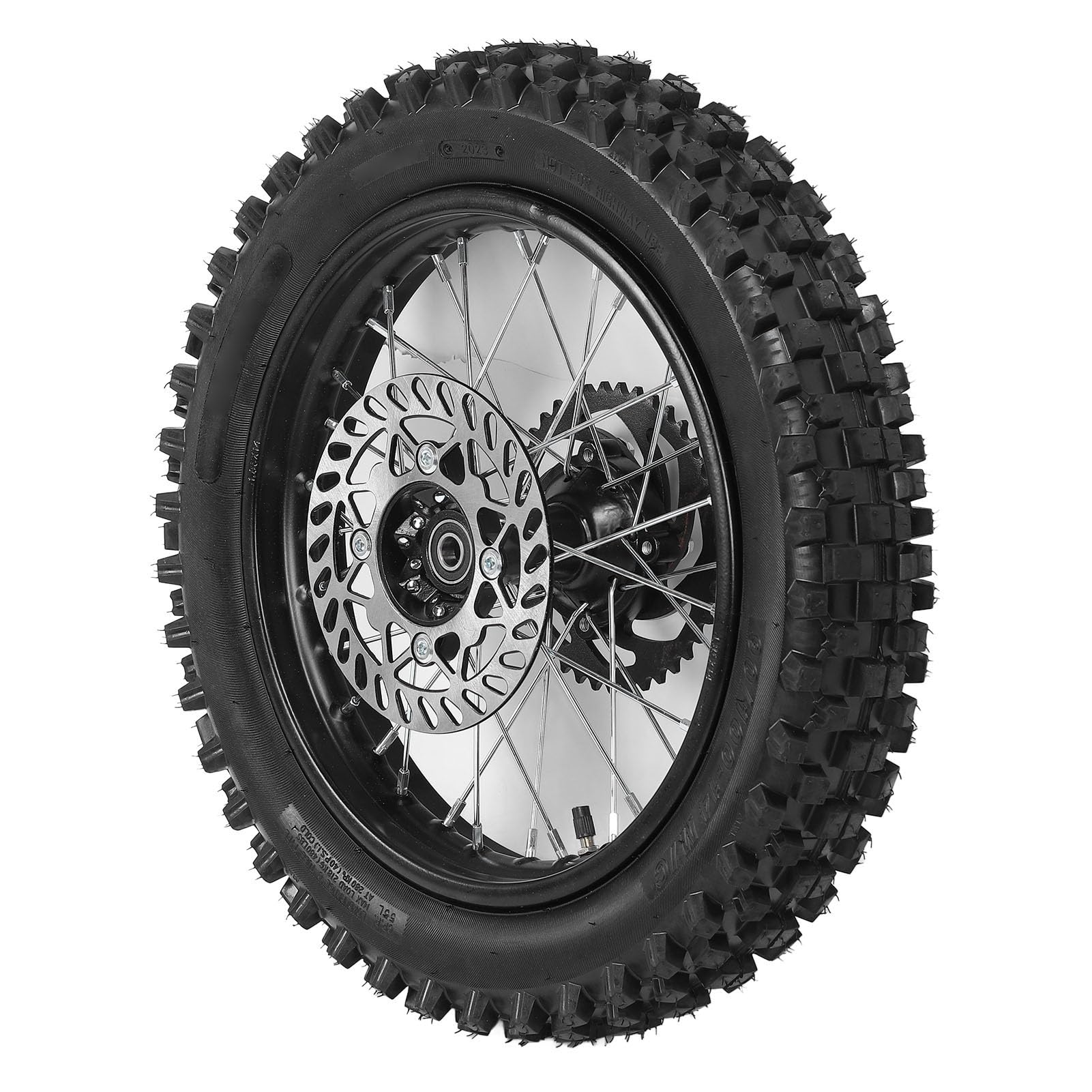Ensemble de Pneus de Jante de Roue Arrière, Poignée Améliorée pour Tao Kayo TSD 110 TD 125 14 Pouces 90/100-14, Arbre de 15mm (Expédié avec du gaz)