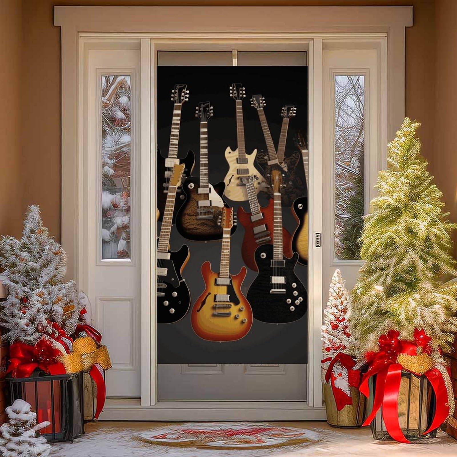 NTVOWPZO Guitars Door Curtains for Doorway Privacy Dividers Door Banner Blackout Curtains Fabric Door Window Curtain for Home Bedroom Kitchen Decor 35.4x70.9 in Decorative Banner
