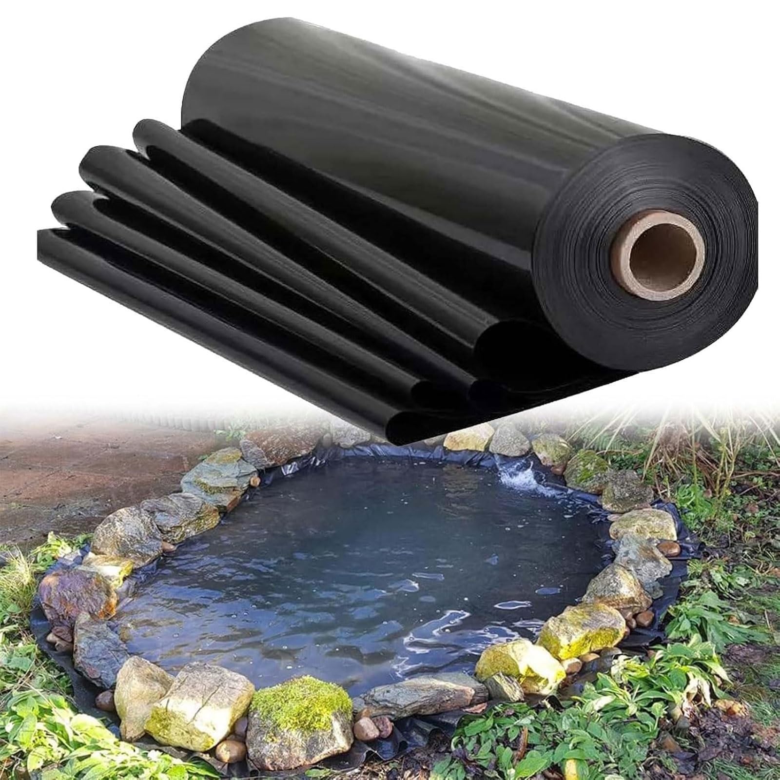 Revestimiento flexible impermeable de 0,5 mm para paisajismo y estanques de peces, duradero, resistente a los rayos UV, ideal para jardines acuáticos y proyectos al aire libre, fácil de instalar