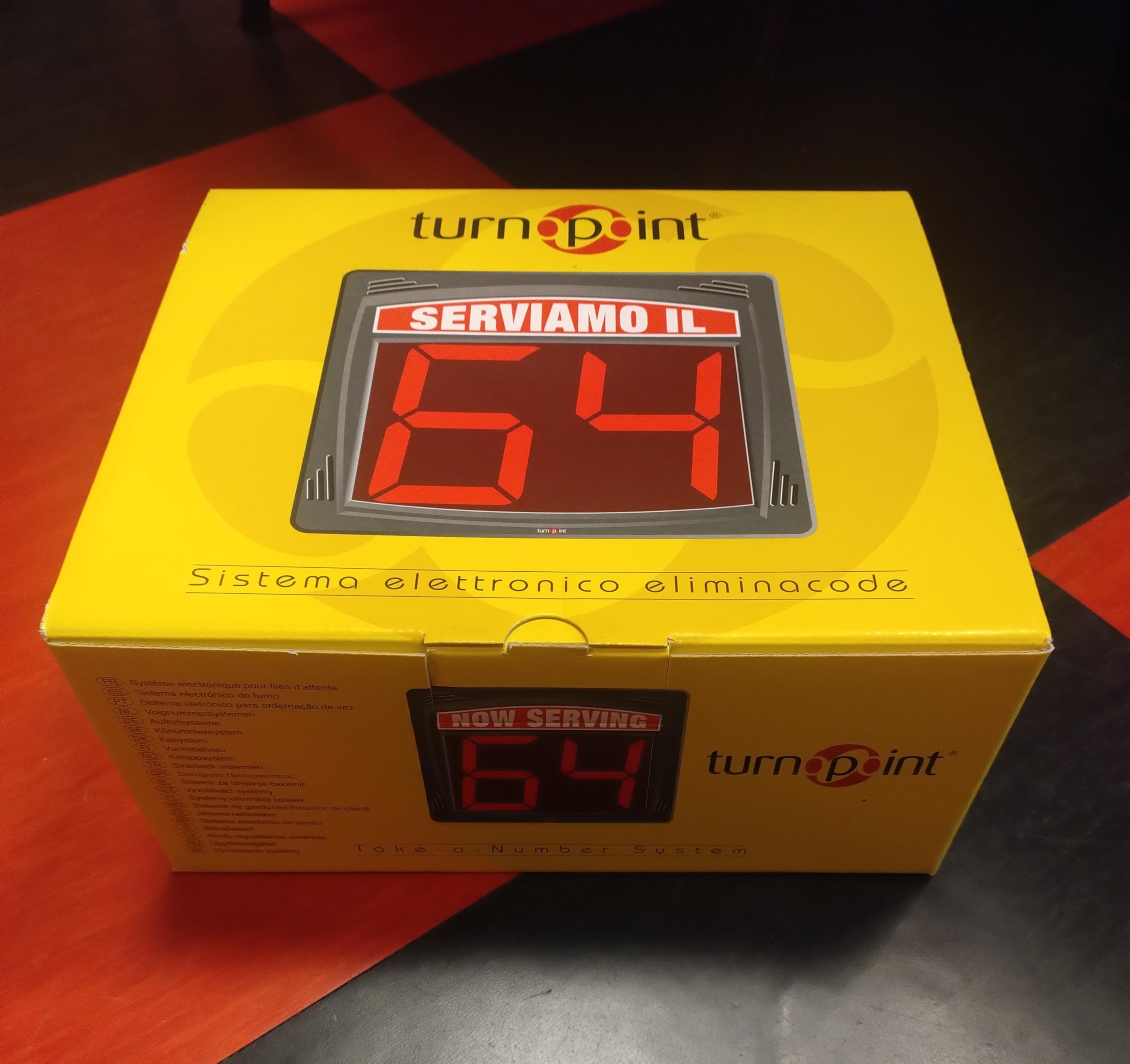 Ferlabel Turnopoint Sistema de Turnos: Display + Mando a Distancia + Dispensador de Tickets + 1 Rollo de 2000 Tickets + Cartel