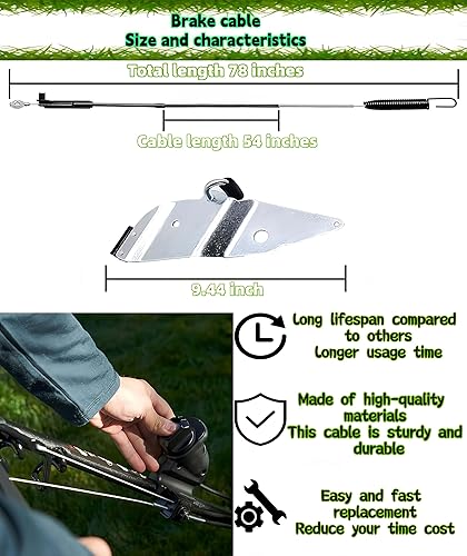 fascinatte 133-8158 Kit de brazo de cable de freno de cuchilla BBC con cortacésped Toro de 30 pulgadas Timemaster modelo 20199, 20200,20975,20977