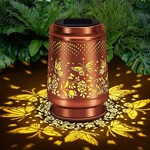 Miniatura 9 de Lámpara Solar Colgante para Exterior Impermeable Adornos para Jardín, Regalos de Navidad y Cumpleaños para Mujeres, Mamá, Abuela Adornos Decorativos
