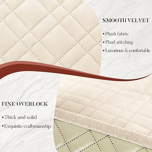 Miniatura 8 de Fundas de sofá seccional reclinable 100% impermeable de terciopelo para sofá seccional en forma de L, juego de fundas de sofá de esquina acolchadas