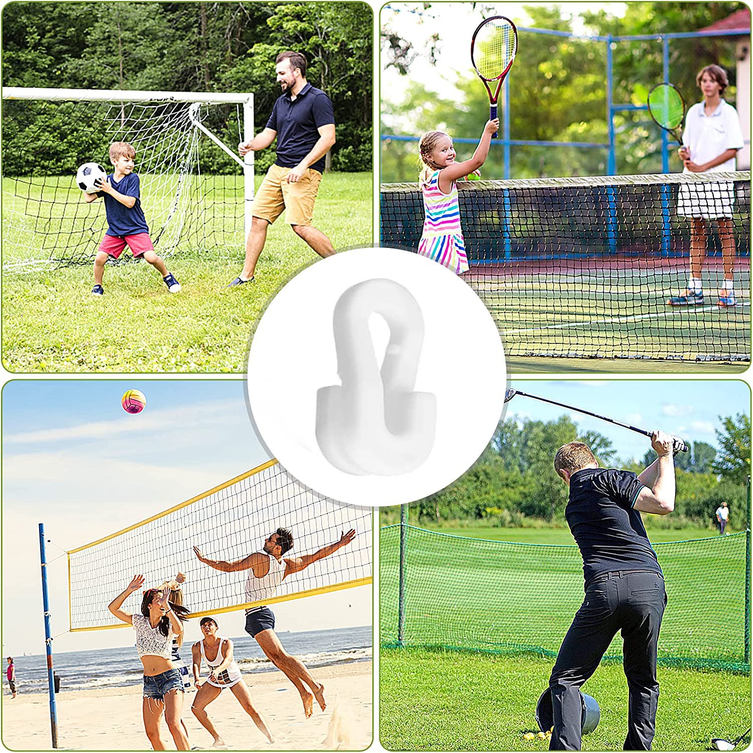 Lot De 30 Clips Pour Filet De Football - Accessoires De But De