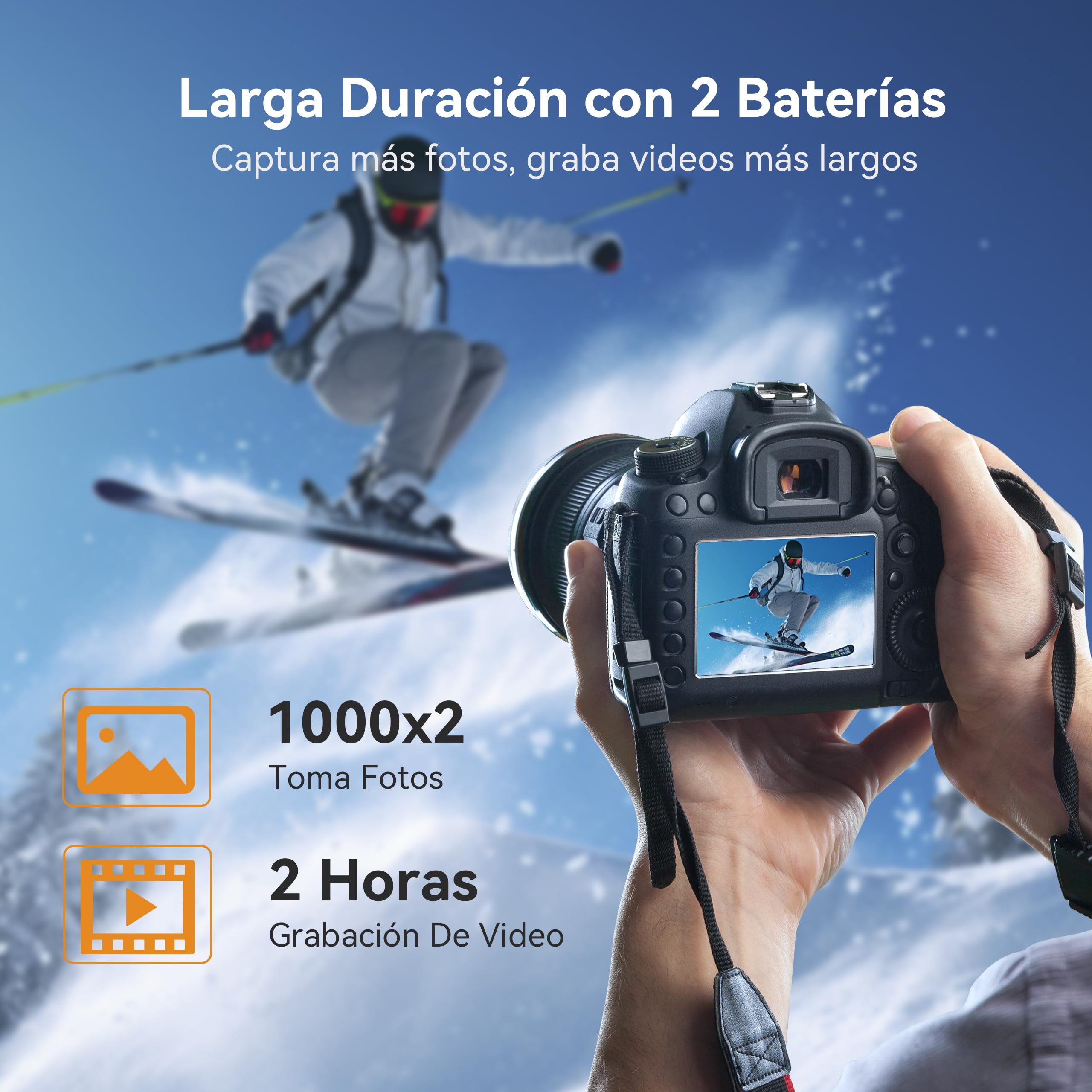 ENEGON Batteries NP-FW50 (2x1300mAh) + Chargeur LCD Intelligent USB Double Entrée – Kit Haute Capacité Compatible avec Sony Alpha ZV-E10, A6500, A6400, A6300, A6000, A7, A7S, A7S II, A5100, A5000