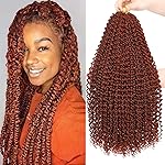 Dansama Passion Twist Hair 6 Packs Water Wave Braiding Hair for Butterfly Style Crochet Braids Bohemian Hair Extensions (18inch, 350, Economy Pack)