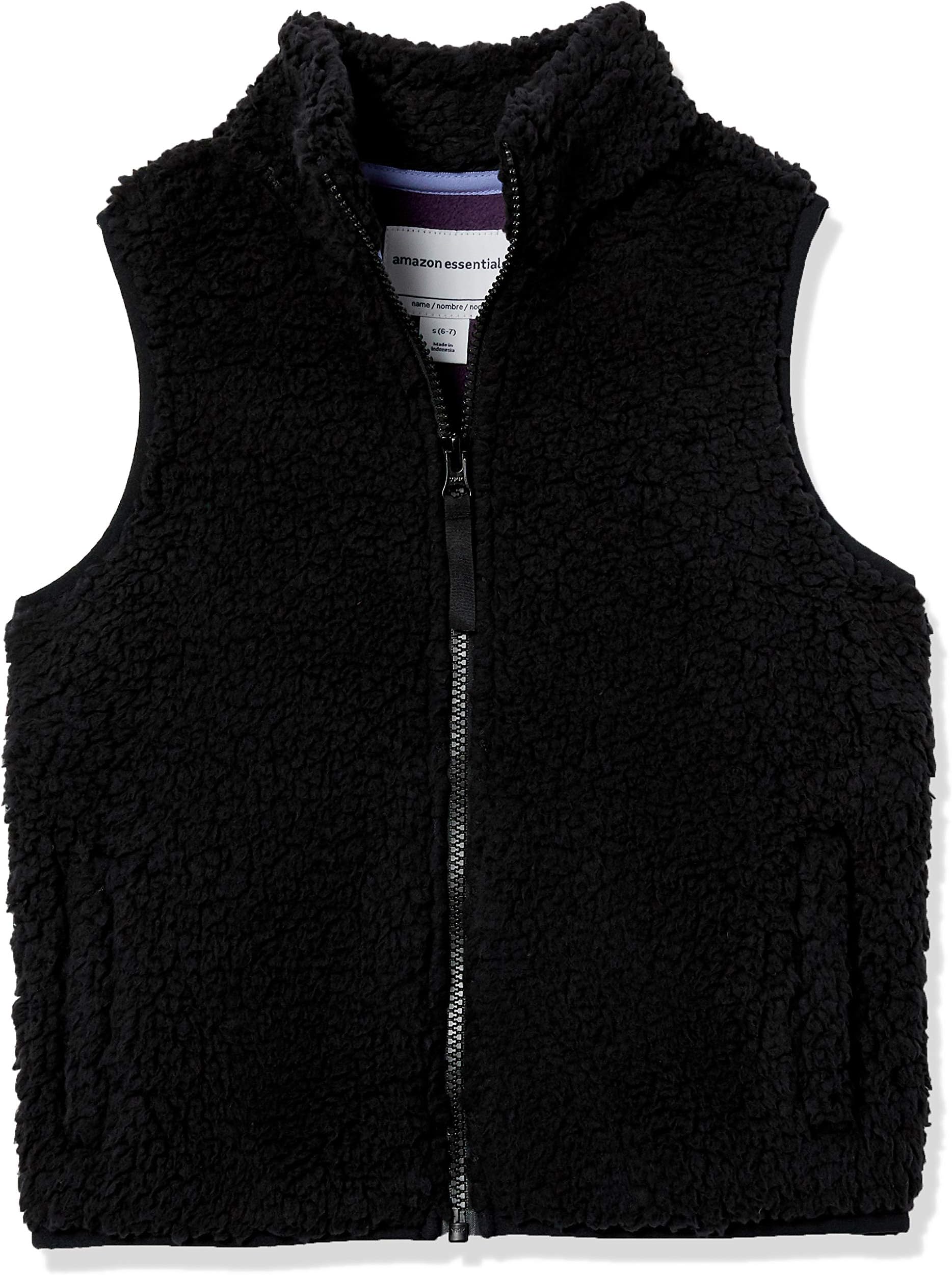 girls Sherpa Fleece Vest with Pockets