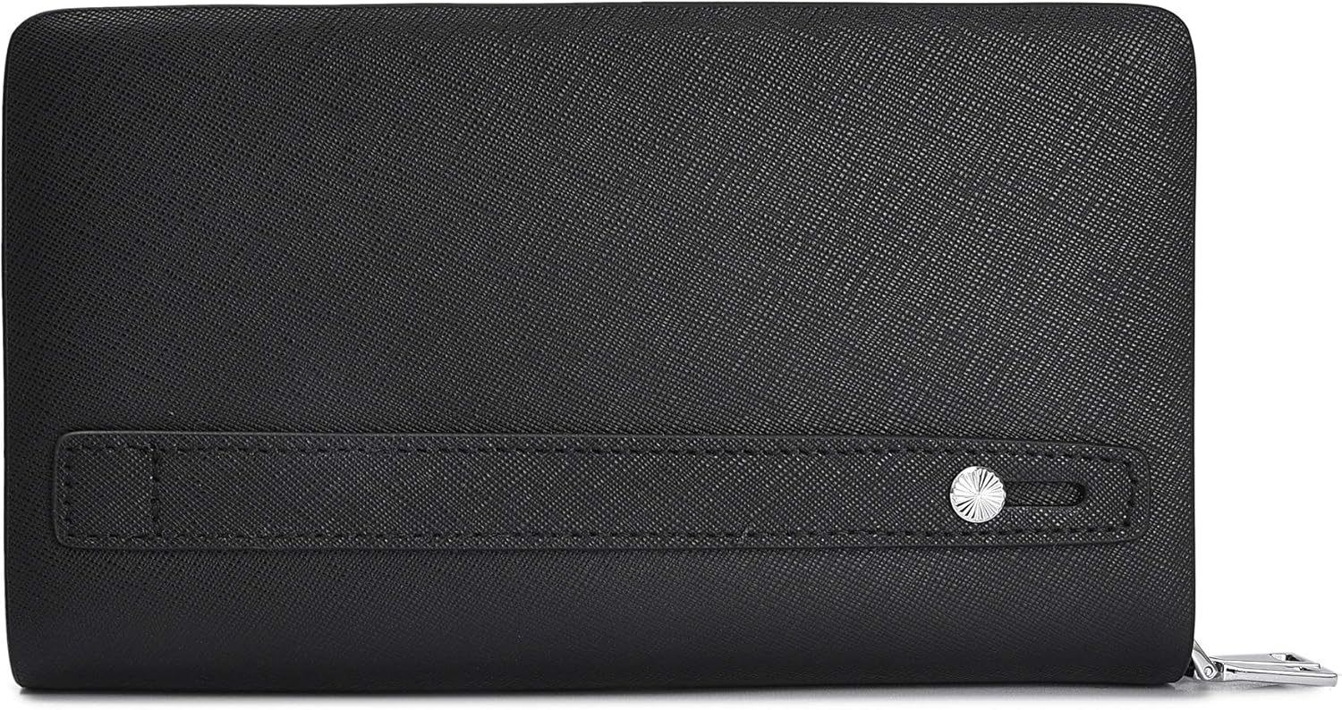 Men Clutch Bag Genuine Leather Wallet Long Purse Business Card Holder Case…