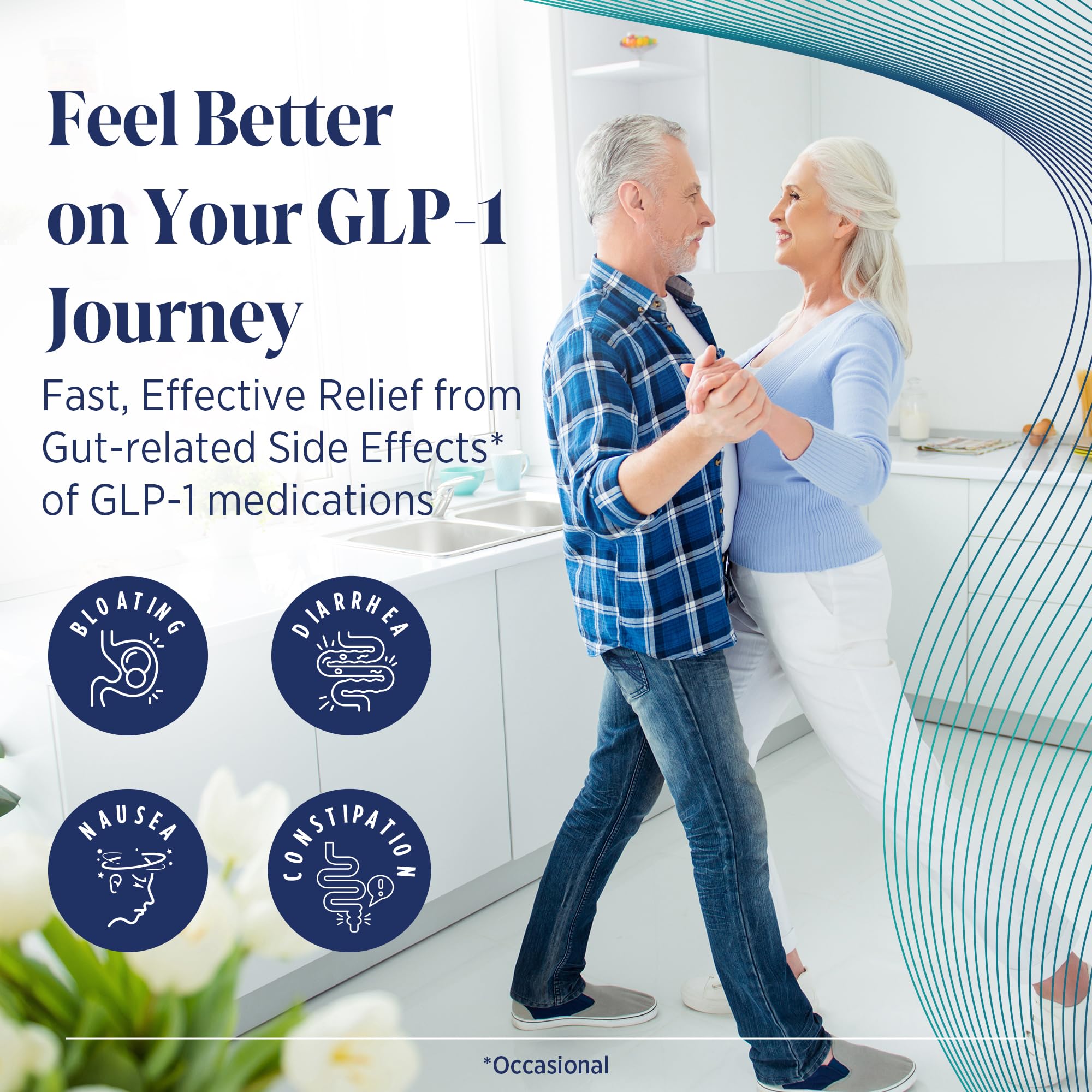 GLP-1 Digestive Health Support, Powder Supplement, 6.35 Oz, Gut Health for Women & Men, Clinically Proven Natural Blend for Bloating, Nausea, Diarrhea and Upset Stomach Relief for Adults — Amazon image 3