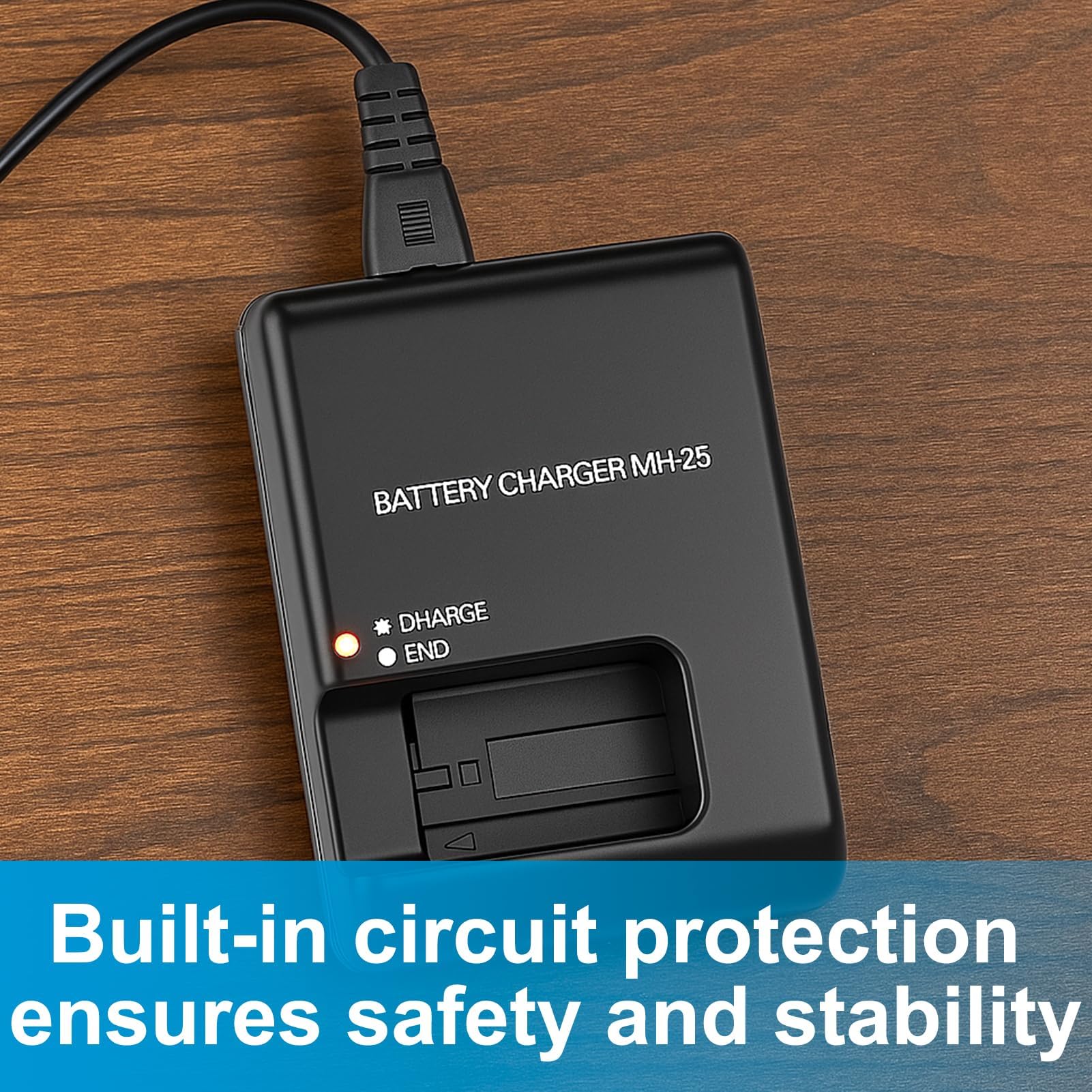 Caricabatterie MH-25/MH-25a per Batterie EN-EL15/EN-EL15a/EN-EL15b, Compatibile con Nikon D500 D600 D610 D750 D780 D800 D800E D810 D810A D850 D7000 D7100 D7200 D7500 Z5 Z6 Z6 II Z6 III Z7 Z7 II Z8 Coo