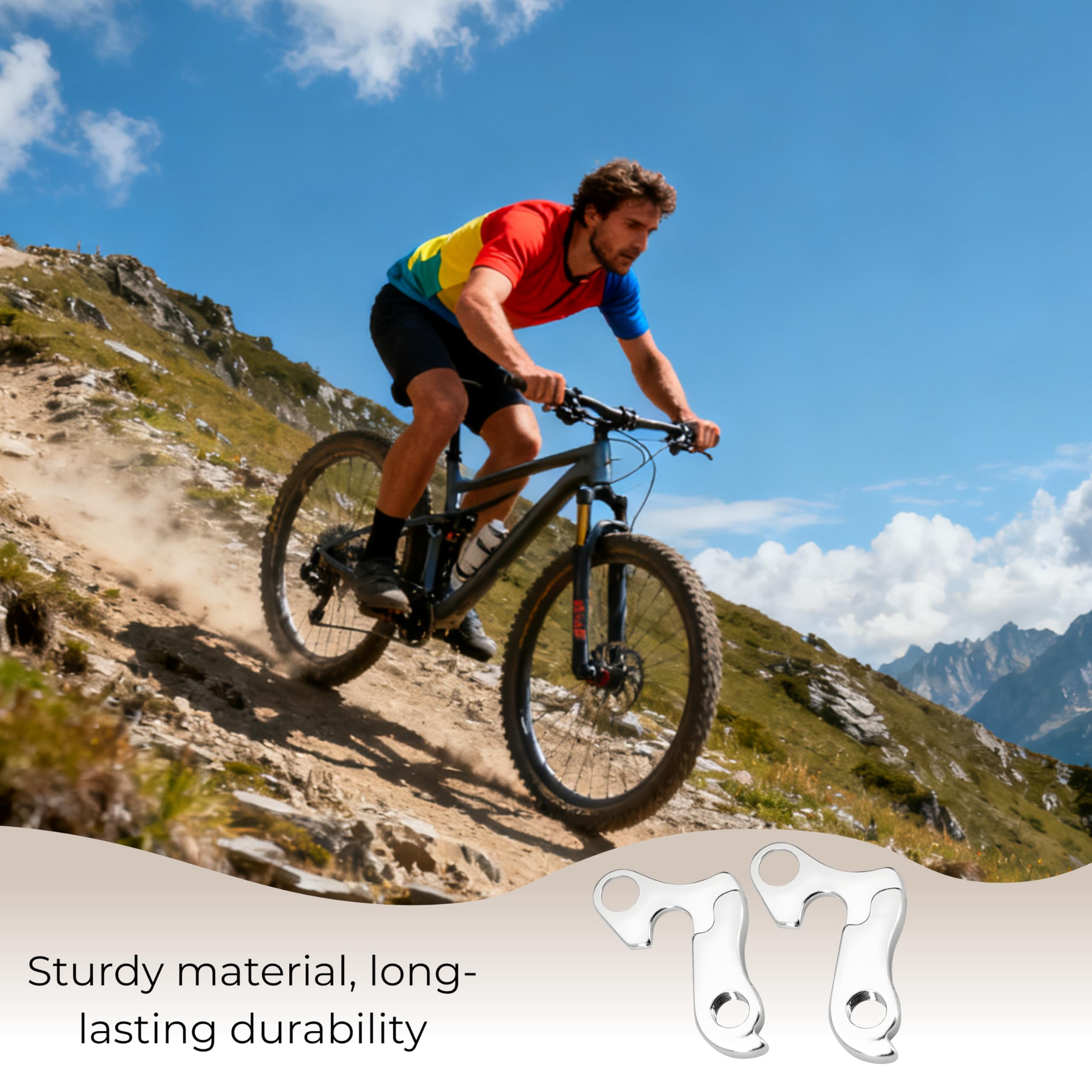2 pezzi occhio di cambio per bicicletta Shimano & Cubo, occhio di cambio posteriore per biciclette Derailleur Hanger con chiave a brugola, viti in lega di alluminio, gancio posteriore per mountain
