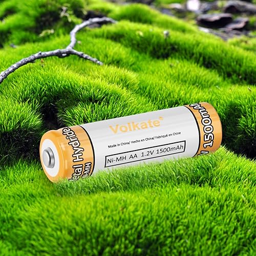 Miniatura 9 de NiMH - Paquete de 8 baterías recargables AA, 1.2 V 1500 mAh Ni-MH precargadas doble A para luz solar, control remoto de TV, radio, linterna