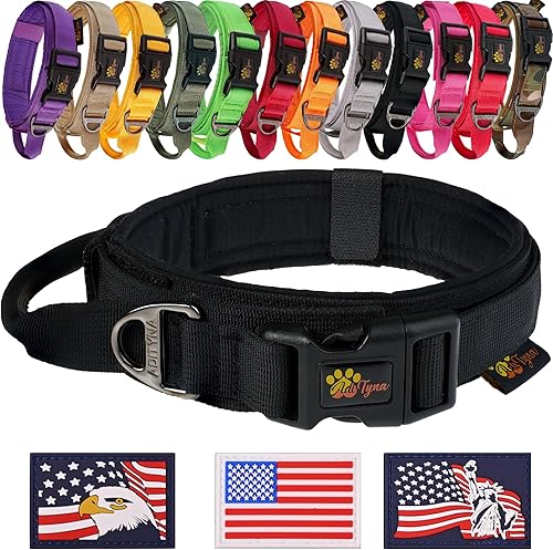 Miniatura 7 de Collar de perro táctico militar K9  Ajustable con asa  Para entrenamiento y servicio, para pastor alemán