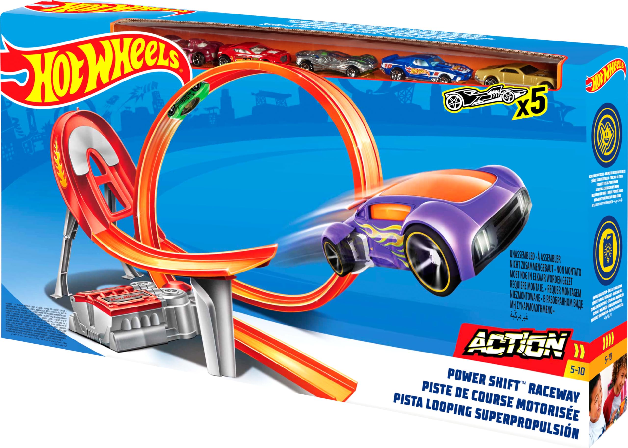 Hot Wheels Action Power Shift Motorized Raceway Track Set