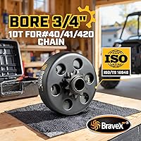 Vista 2 de Embrague centrífugo Bravex, embrague para Go Kart de 3/4" de diámetro, 10 dientes para cadena #40/41/420, mejora para Fun Kart Mini Bike