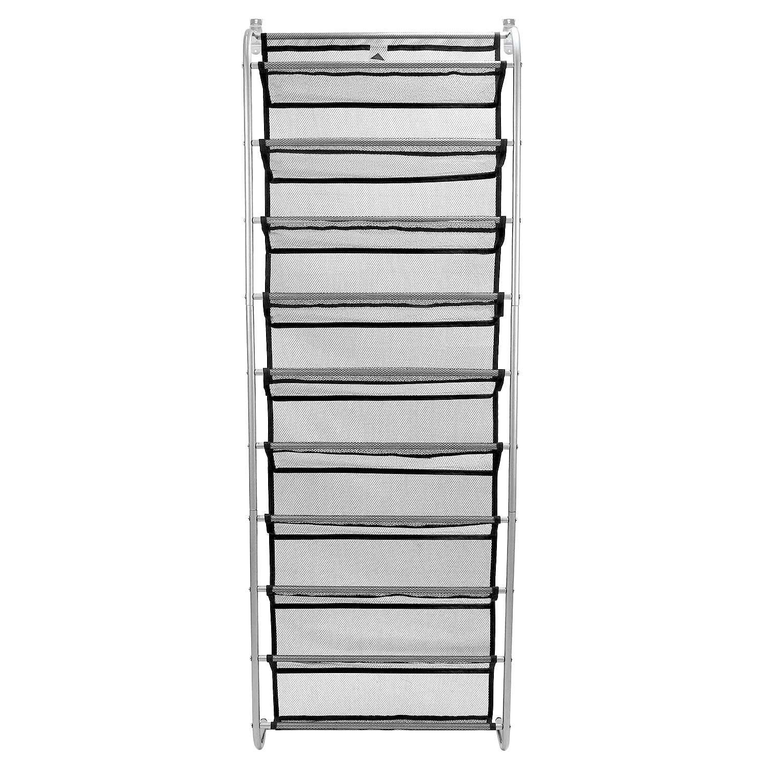 Scarpiera Sospesa Sopra La Porta - 10 Livelli, In Metallo E Rete, Senza Foratura, Organizer Per Scarpe - Foto 6