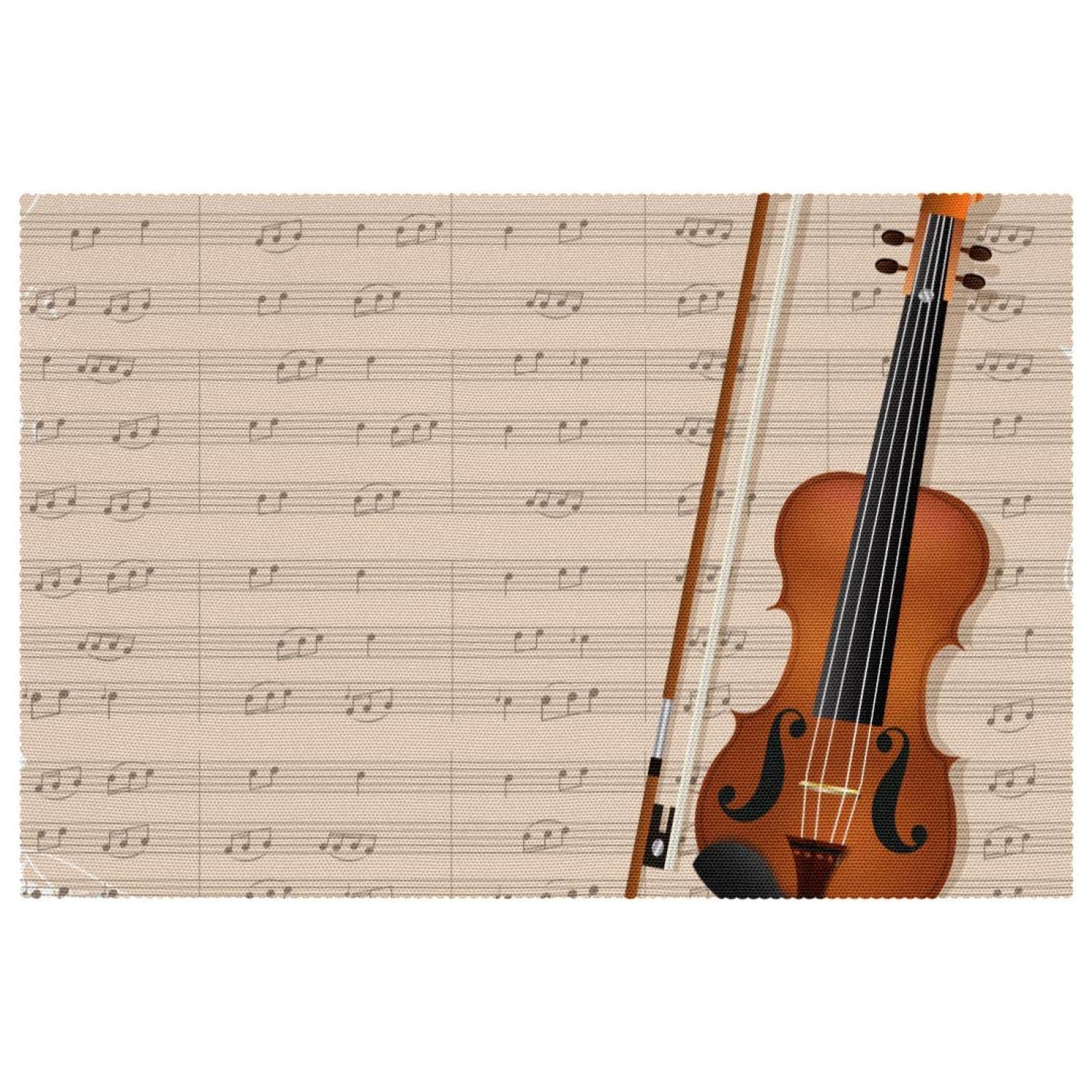 Set de table violon avec notes de musique cadeau idéal pour musiciens