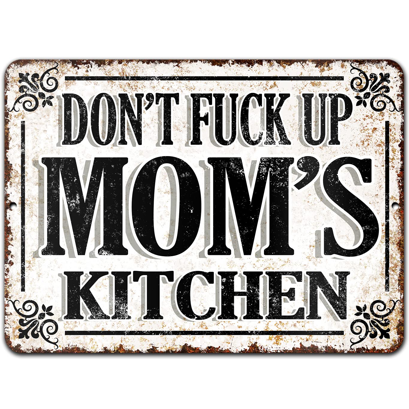 Gift for Mother Metal Farmhouse Kitchen Mom Sign 8x12 Inch
