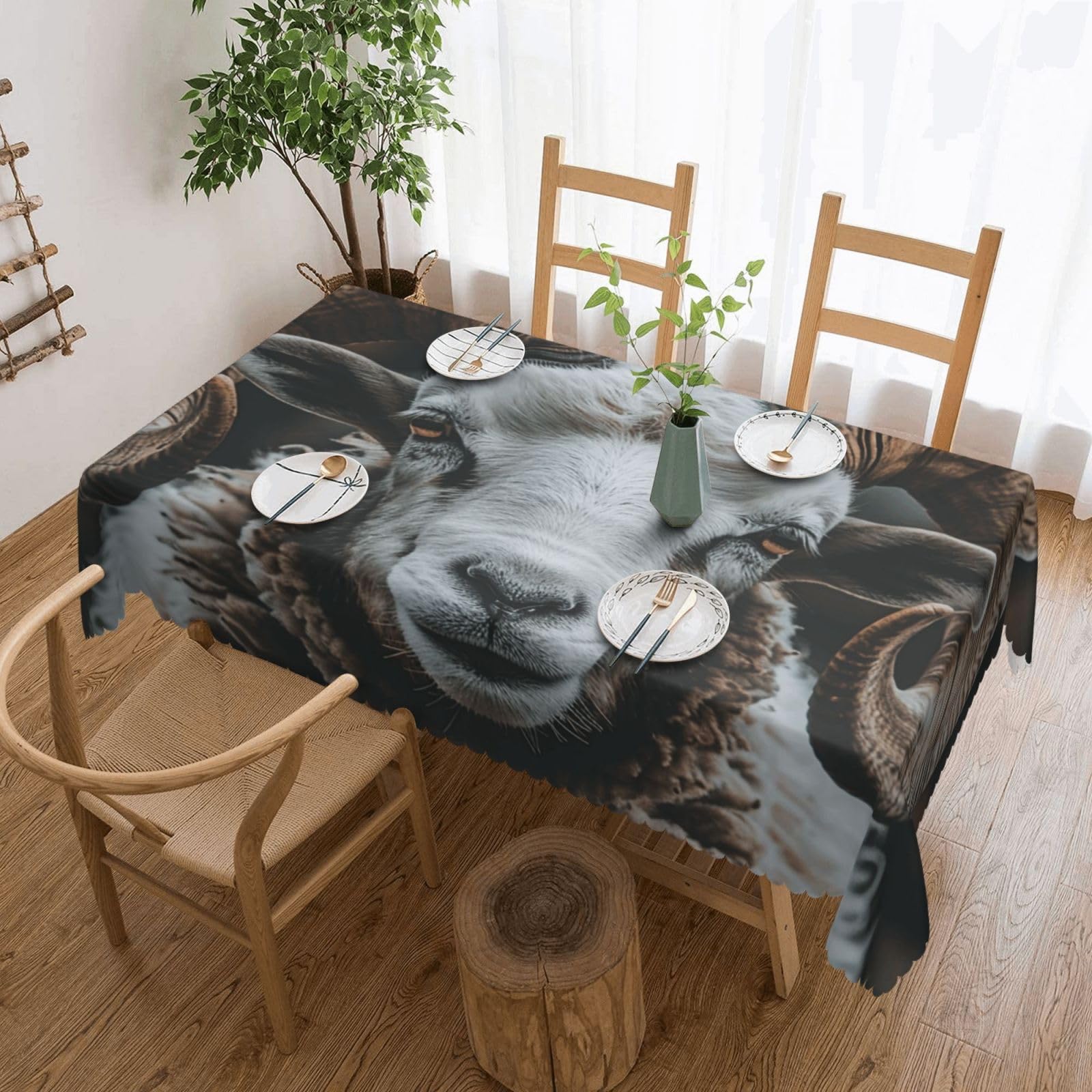 Nappe Longhorn nappe de table anti tache 137x183cm pour décoration de fête