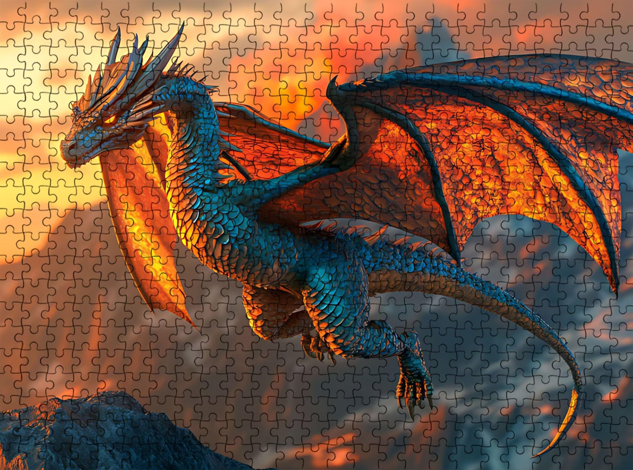 drago sogno-2 Puzzle 2000 Pezzi per Adulti, Puzzle in Legno - Collezione Classica con Poster Incluso - Sfida di Concentrazione e Passatempo Antistress, Gioco Educativo per Famiglia, 99 x 70 cm f0-631