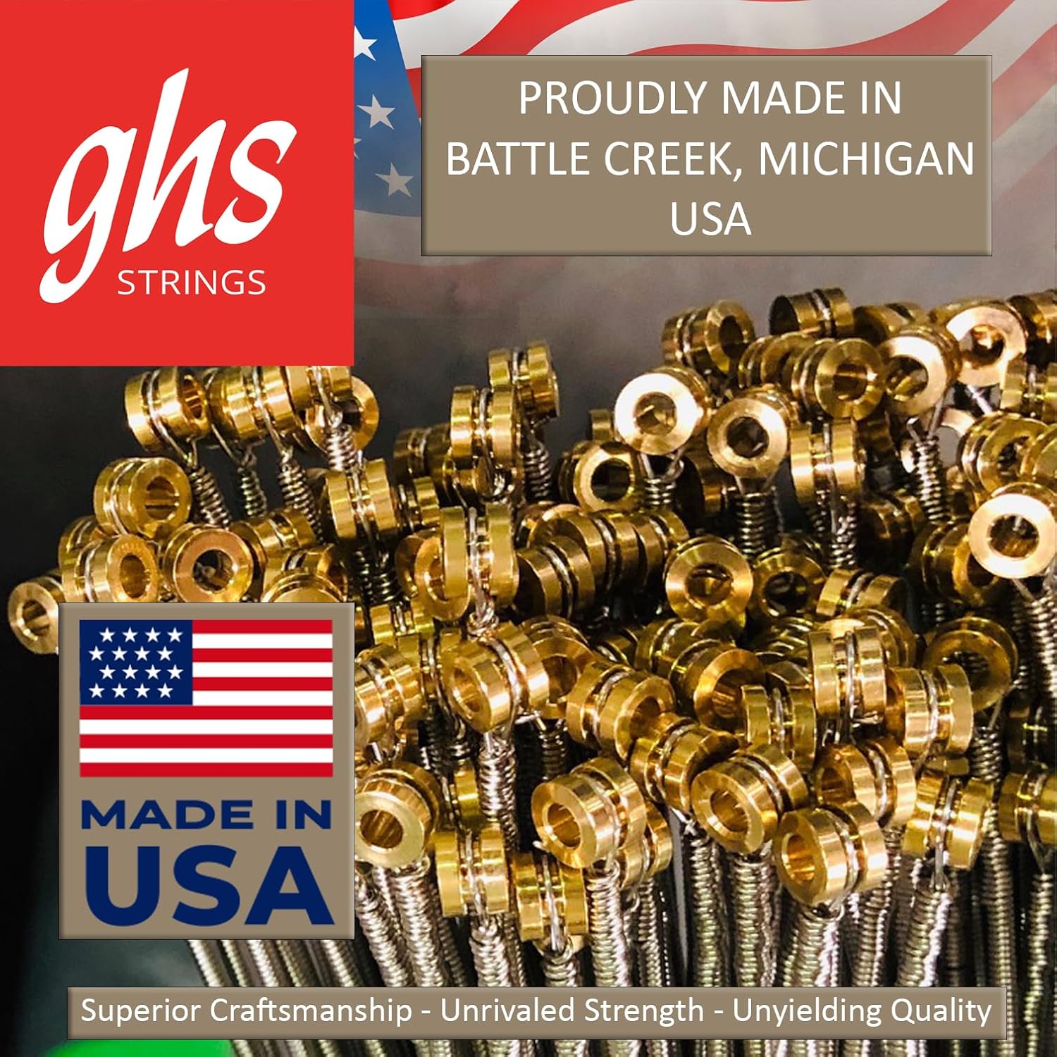 GHS Strings RC-M3045 Round Core Bass Boomers, 4-Set, Medium Gauge, 45-105, (37.25" winding)