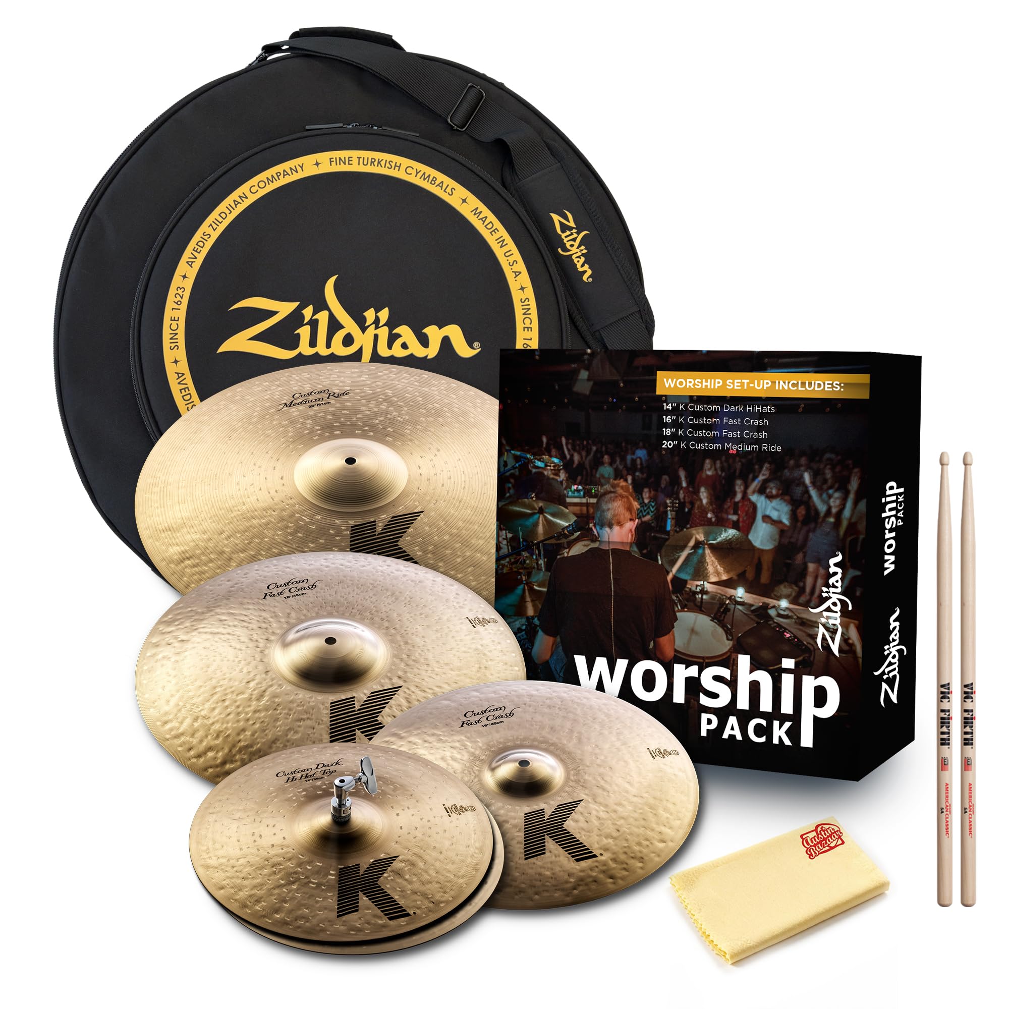 DYNASTY EMBLEMKingTYPE-NW サラウンド、スタンドセット Amazon.com: Zildjian KC0801W K Custom Worship Cymbal Pack Bundle