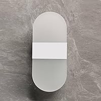 Vista 9 de Modernos apliques de pared, 2 lámparas de pared LED acrílicas para sala de estar, dormitorio, pasillo, funciona con pilas USB recargable, luz