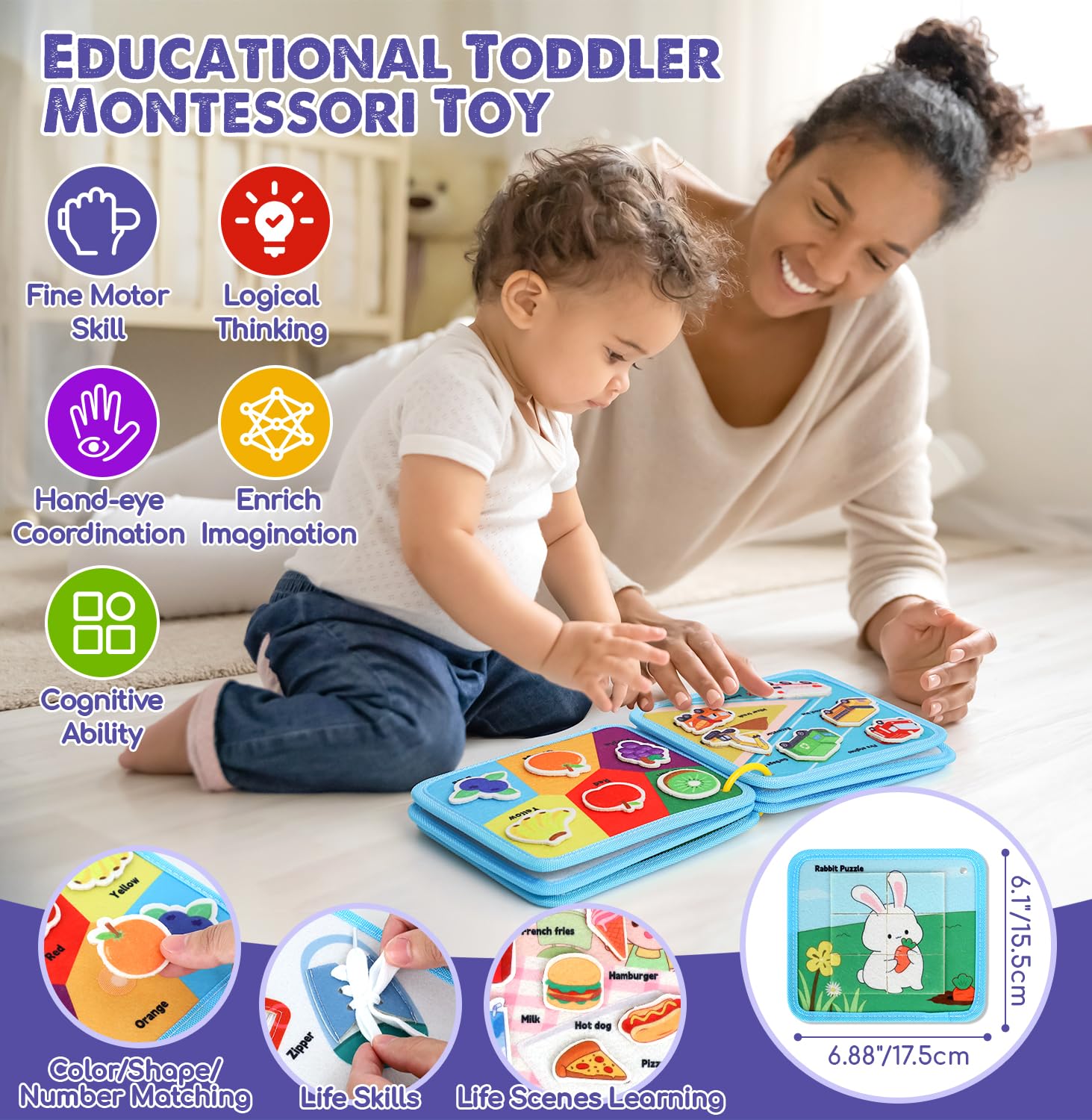 Lehoo Castle Jeux Montessori 3 4 Ans, Bois Coffret à Outils Jouet Lehoo Castle Jeux Montessori 3 4 Ans, Bois Coffret à Outils Jouet