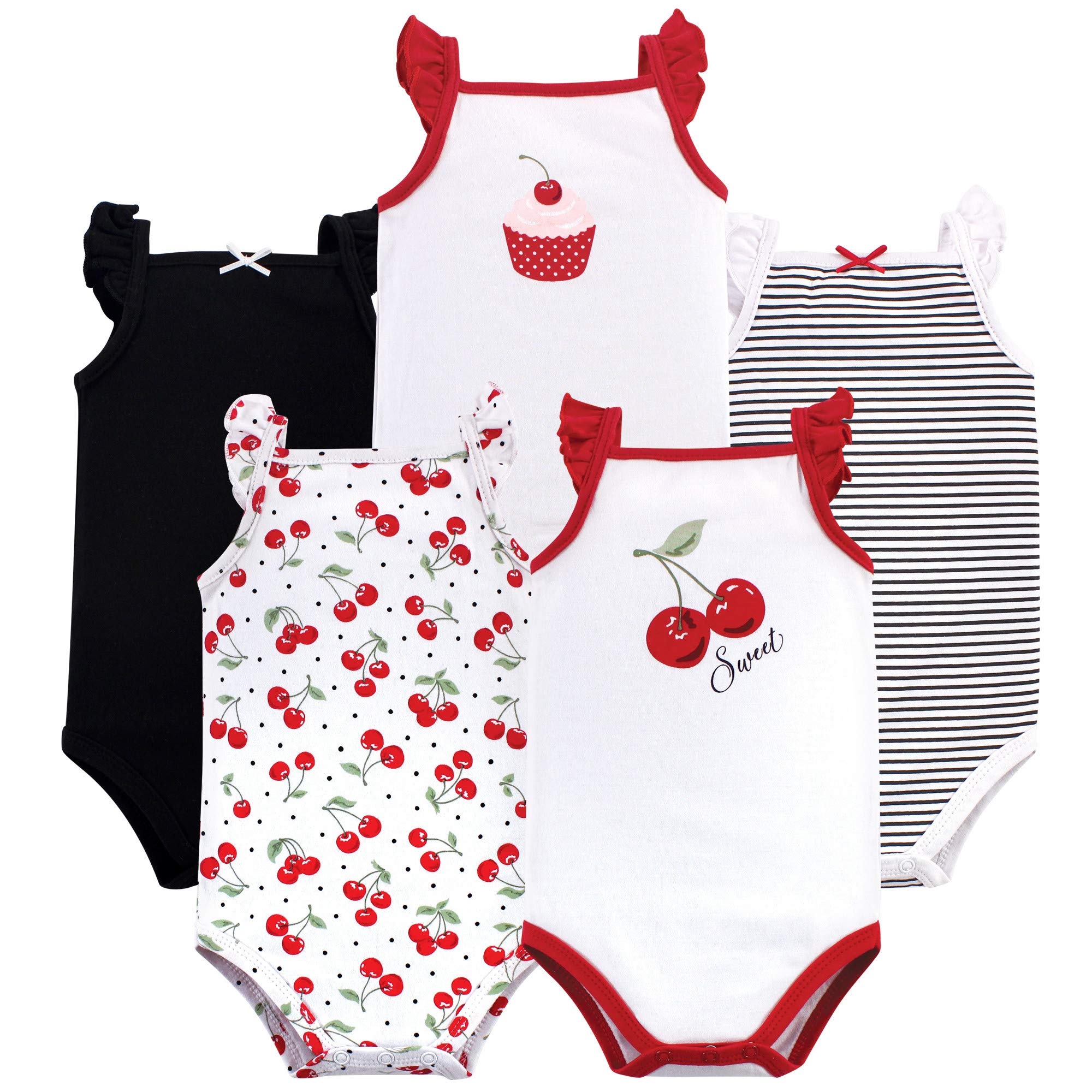Hudson Baby Unisex Baby Cotton Sleeveless Bodysuits