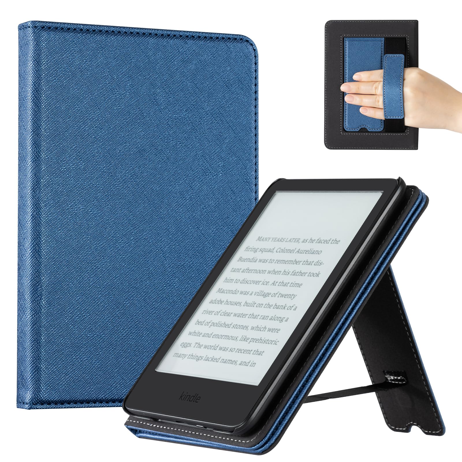 CoBak Case for 6" Kindle 11th Generation 2024/2022 & International Version, Premium PU Leather Smart Cover with Auto Sleep/Wake for 6" E-Reader, Matcha Green — view 15