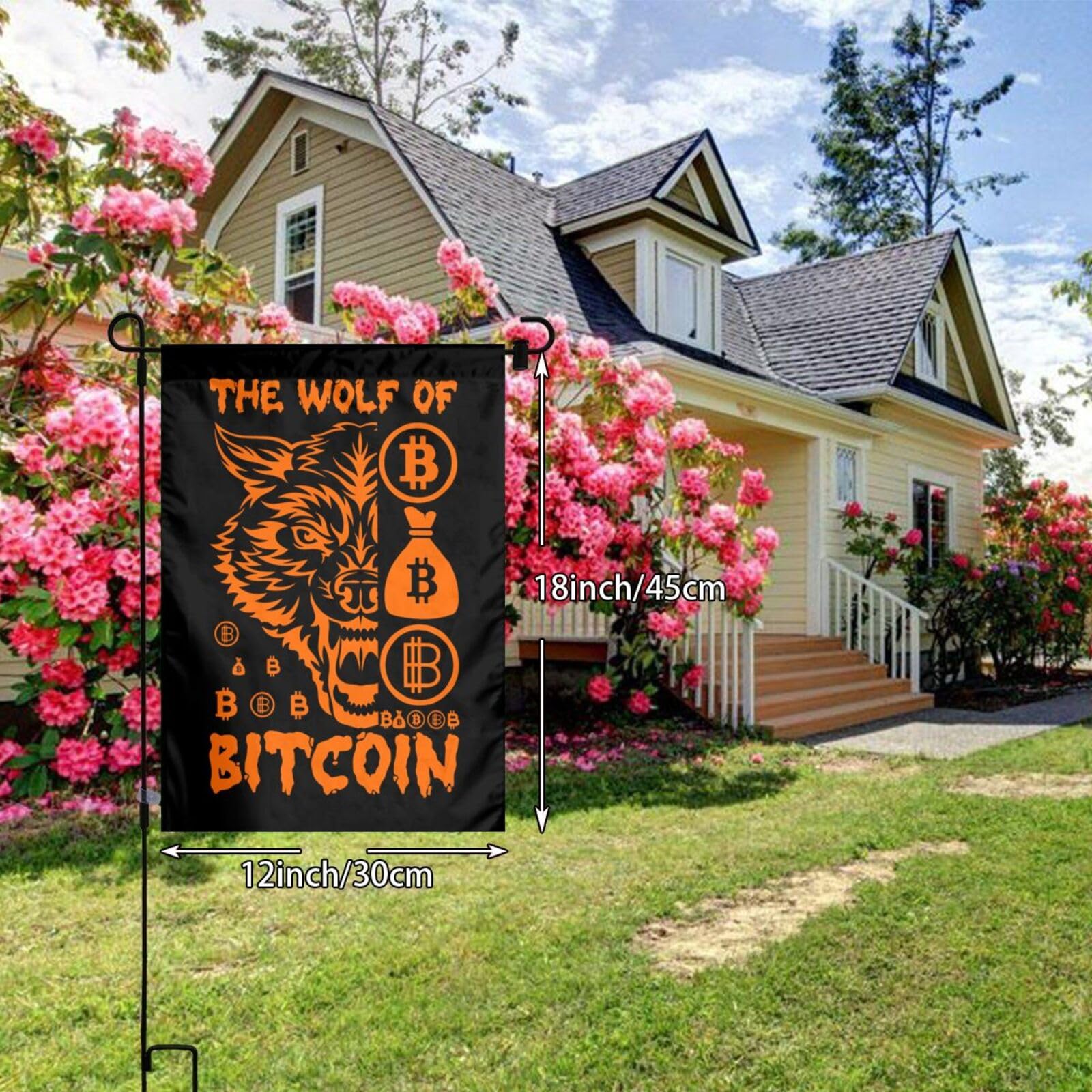 Amazon.com : The Wolf Of Bitcoin Garden Flag 12x18 Inch Polyester Flag  Double Sided Outdoor Garden Flags Home Party Yard Welcome Flags : Patio,  Lawn & Garden