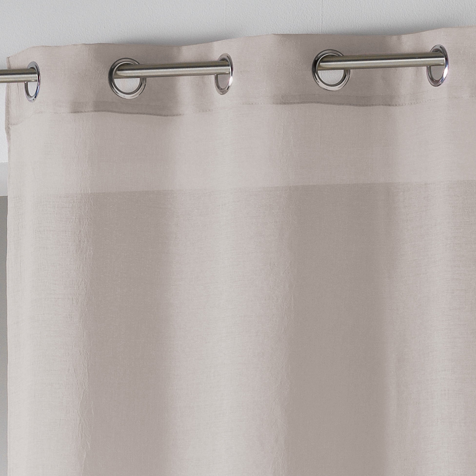 Douceur d 'Intérieur Telma Eyelet, polyester, taupe, 140 x 240 cm, W 55.1" x L 94.5" (1 Panels) - Image 2