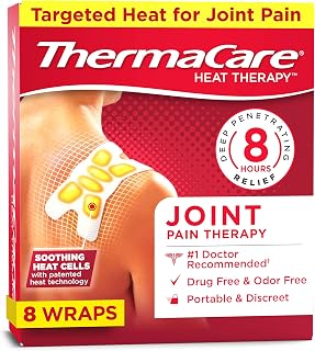 ThermaCare HeatWraps: Adhesive Portable Heating Pads for Joint & Muscle Pain Relief - Drug-Free, 8-16 Hour Therapy
