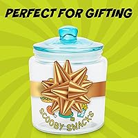 Vista 7 de Silver Buffalo Scooby Doo Scooby Snacks Glass Cookie Snack Candy Jar with Lid (Small)