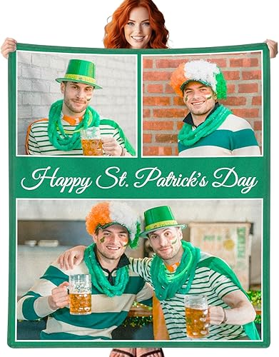 Mantas personalizadas con texto de fotos, mantas personalizadas con fotos, manta personalizada con 3 fotos con mis propias fotos