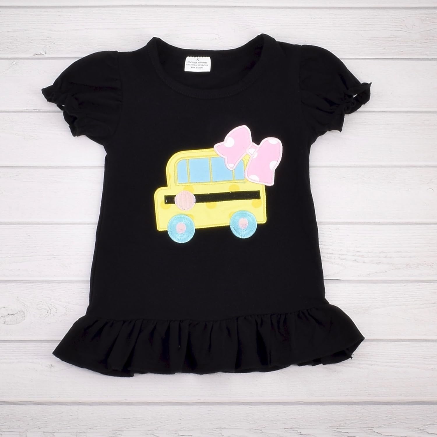 Unique Baby Girls Back to School Bus Shirt Boutique Outfit: Clothing, Shoes & Jewelry
