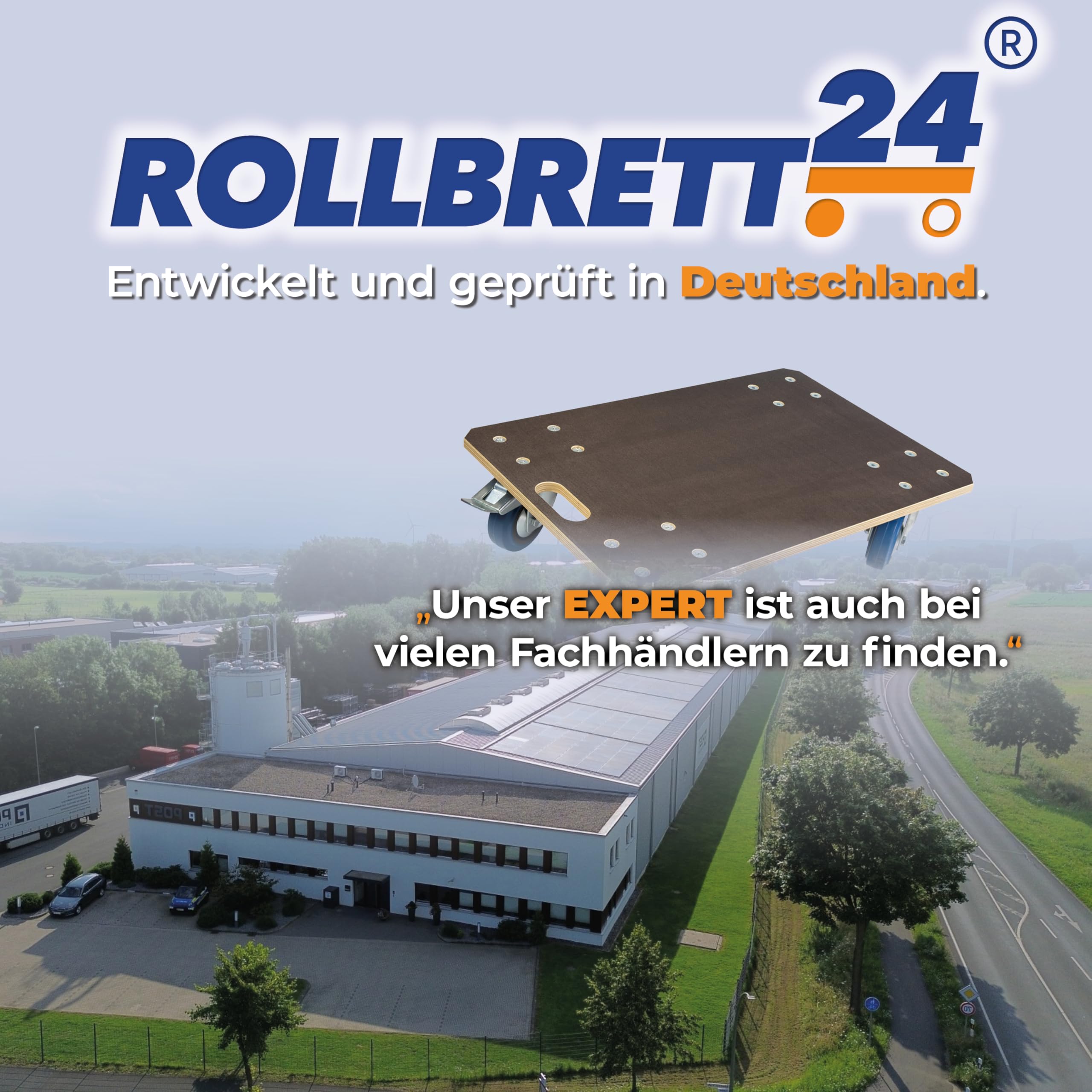 Expert – 2er-Set Transportroller 60x40 cm – 850 kg (1.700kg gesamt) Siebdruckplatte, PP-Räder, Rollbrett Möbelroller, Transporthilfe für Umzug, Möbel-Transport Rollwagen Möbelhund Roller