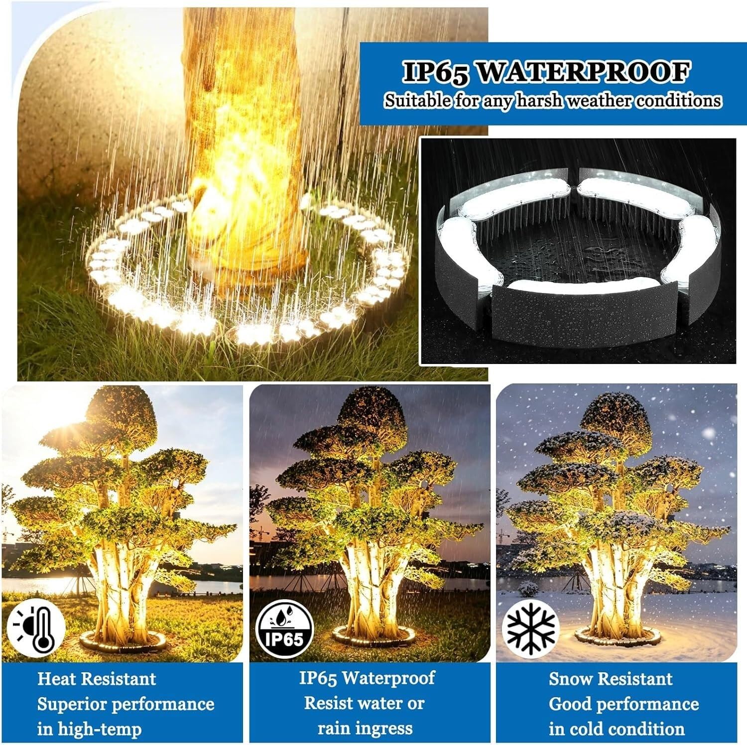 Reflektory krajobrazowe, odpowiednie do ogrodów, dziedzińców i palm(Rosso,8 Packs)
