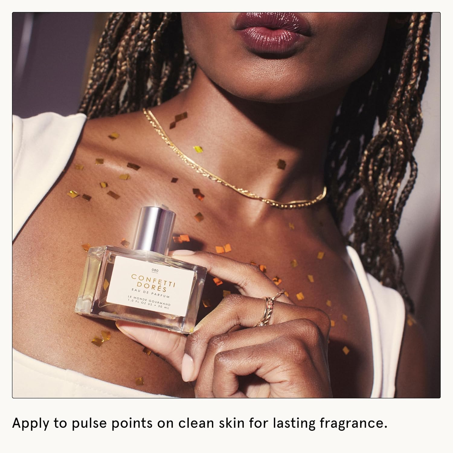 Le Monde Gourmand Confetti Dorés Spray Eau de Parfum with Birthday Cake, Vanilla, Rose Perfume Notes - 1 fl oz (30ml) - Image 2