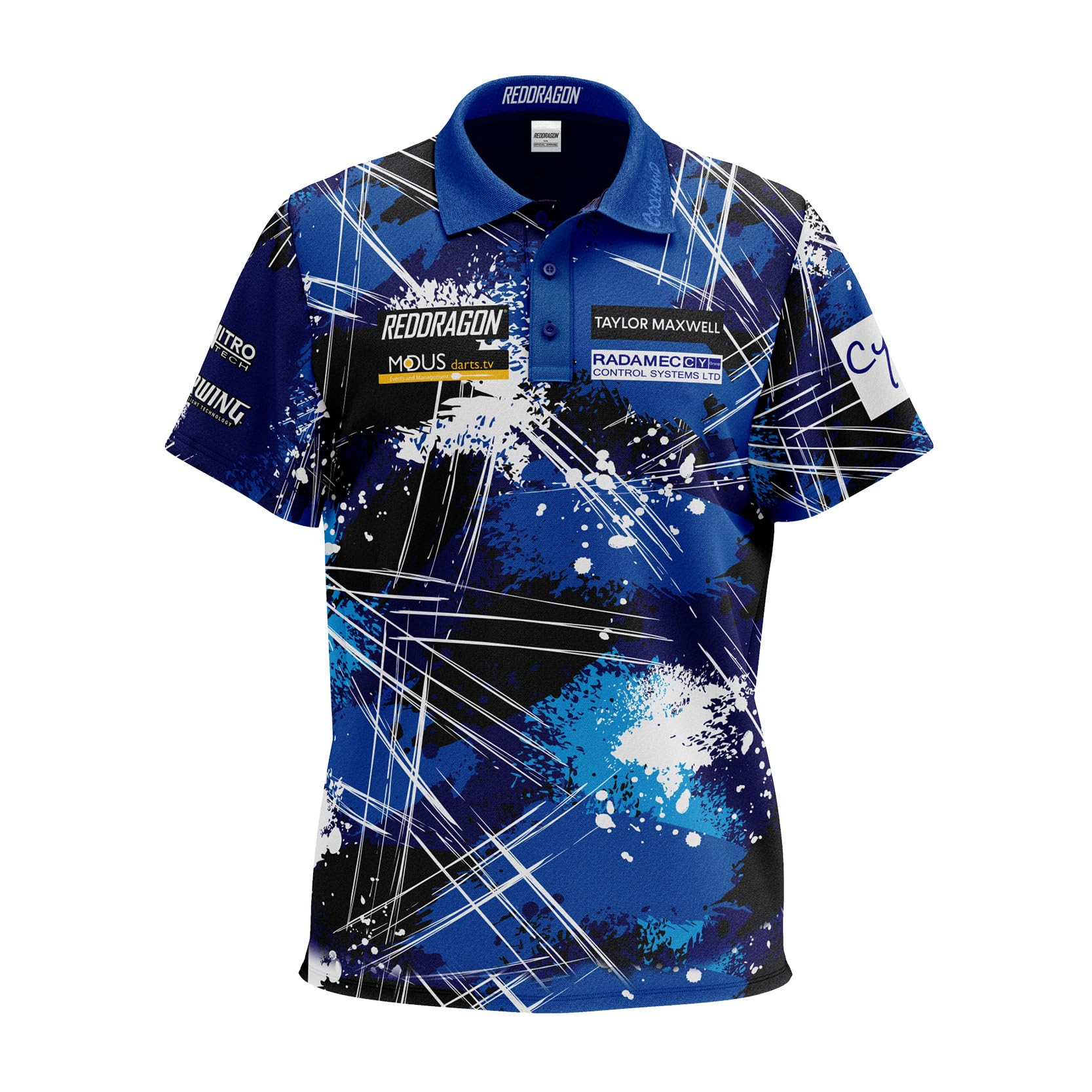 Red Dragon Darts Unisex Blue Luke Humphries World Champion Tour Polo