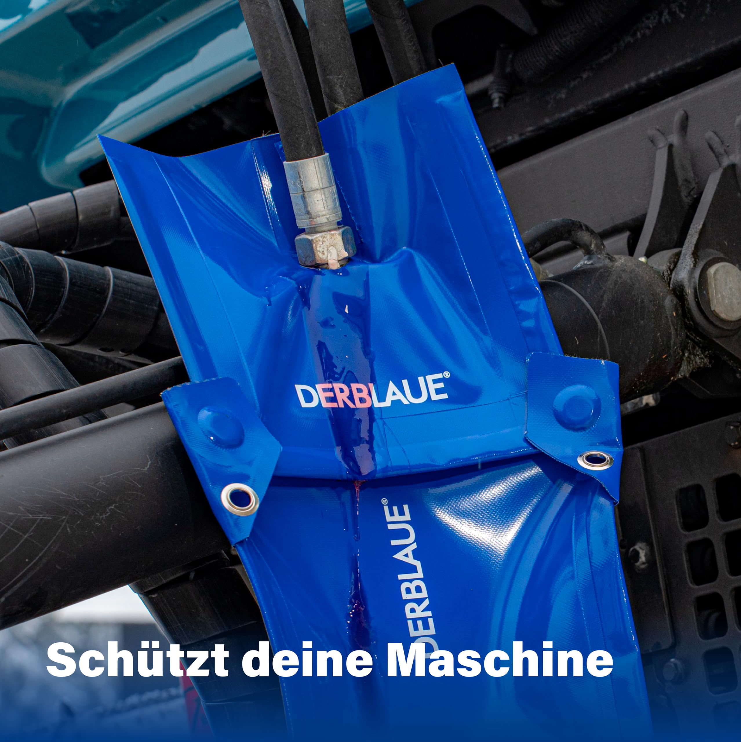 DERBLAUE® Einfach-Rosette für einen sauberen Ölwechsel – Auffwangwannen-Zubehör für die Arbeit mit H20 und HYD (50 mm)
