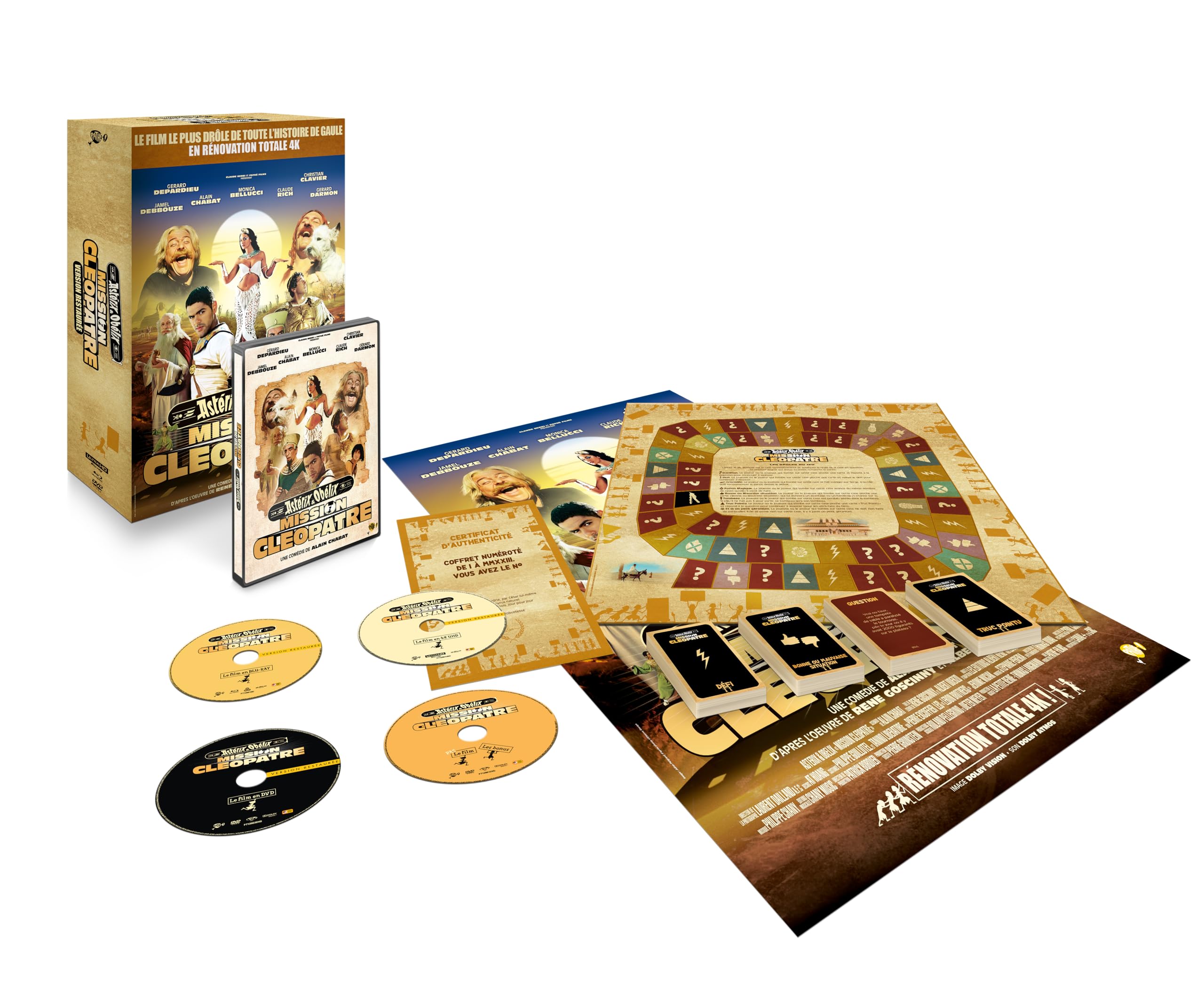 Astérix & Obélix : Mission Cléopâtre [4K Ultra HD + Blu-​ray + DVD + DVD bonus - Boîtier SteelBook® limité - Version restaurée 4K - Édition collector limitée/​numérotée]