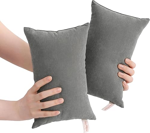Miniatura 1 de BEDSUM Paquete de 2 almohadas pequeñas, minialmohadas de microfibra de 11 x 7 pulgadas para niños pequeños, viajes, mascotas, suaves y lavables a