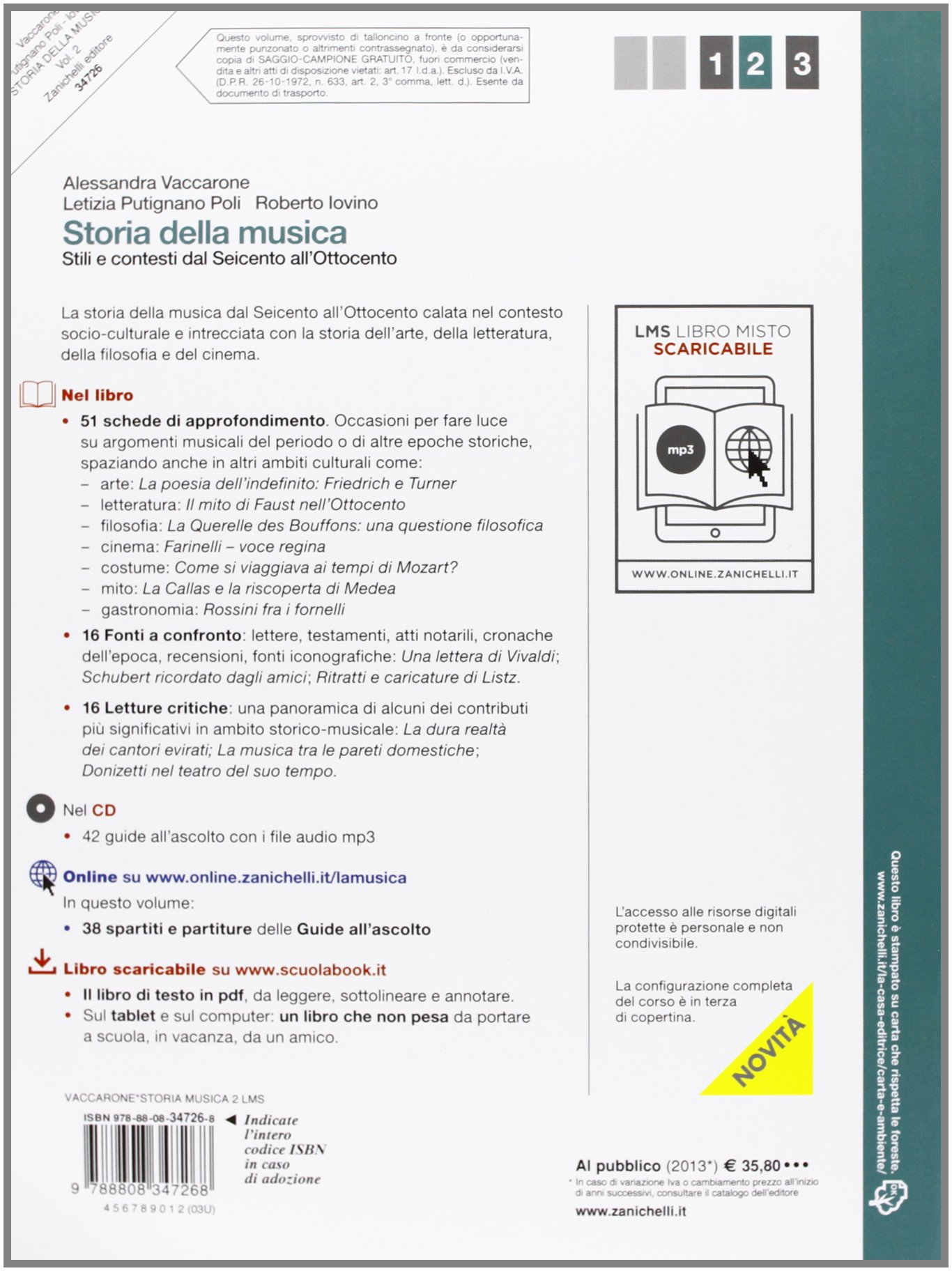 Storia della musica. Per le Scuole superiori. Con CD Audio. Con e-book. Con espansione online. Stili e contesti dal Seicento all'Ottocento (Vol. 2)