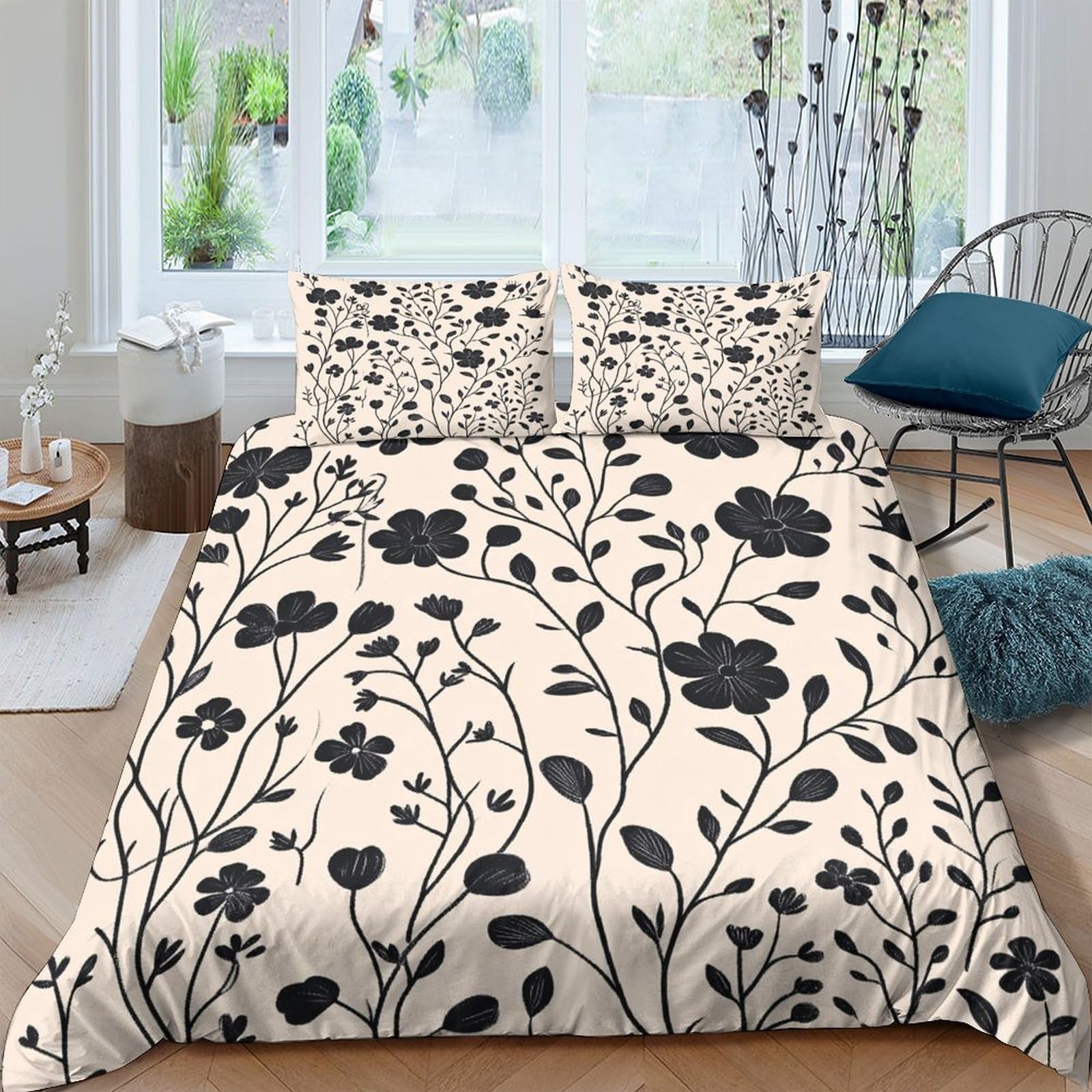 Linge de lit hypoallergénique Raven Rouge lit double parure super douce art gothique