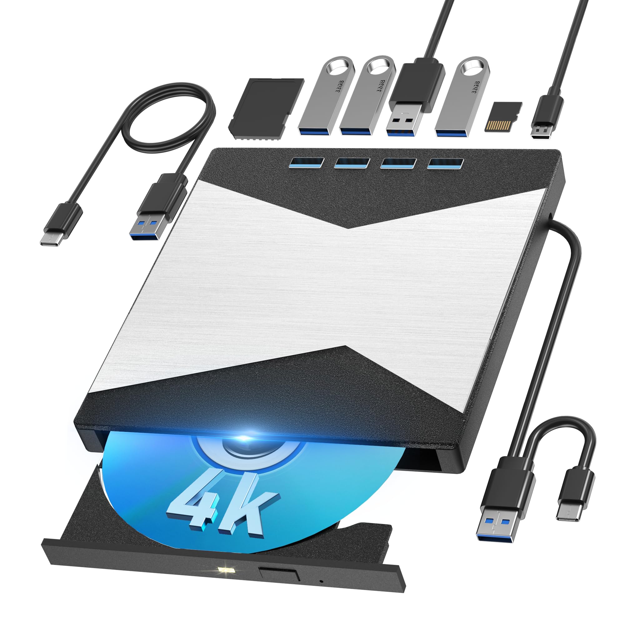 Amazon.co.jp: 【2025革新版】ブルーレイドライブ外付け 4K UHD再生