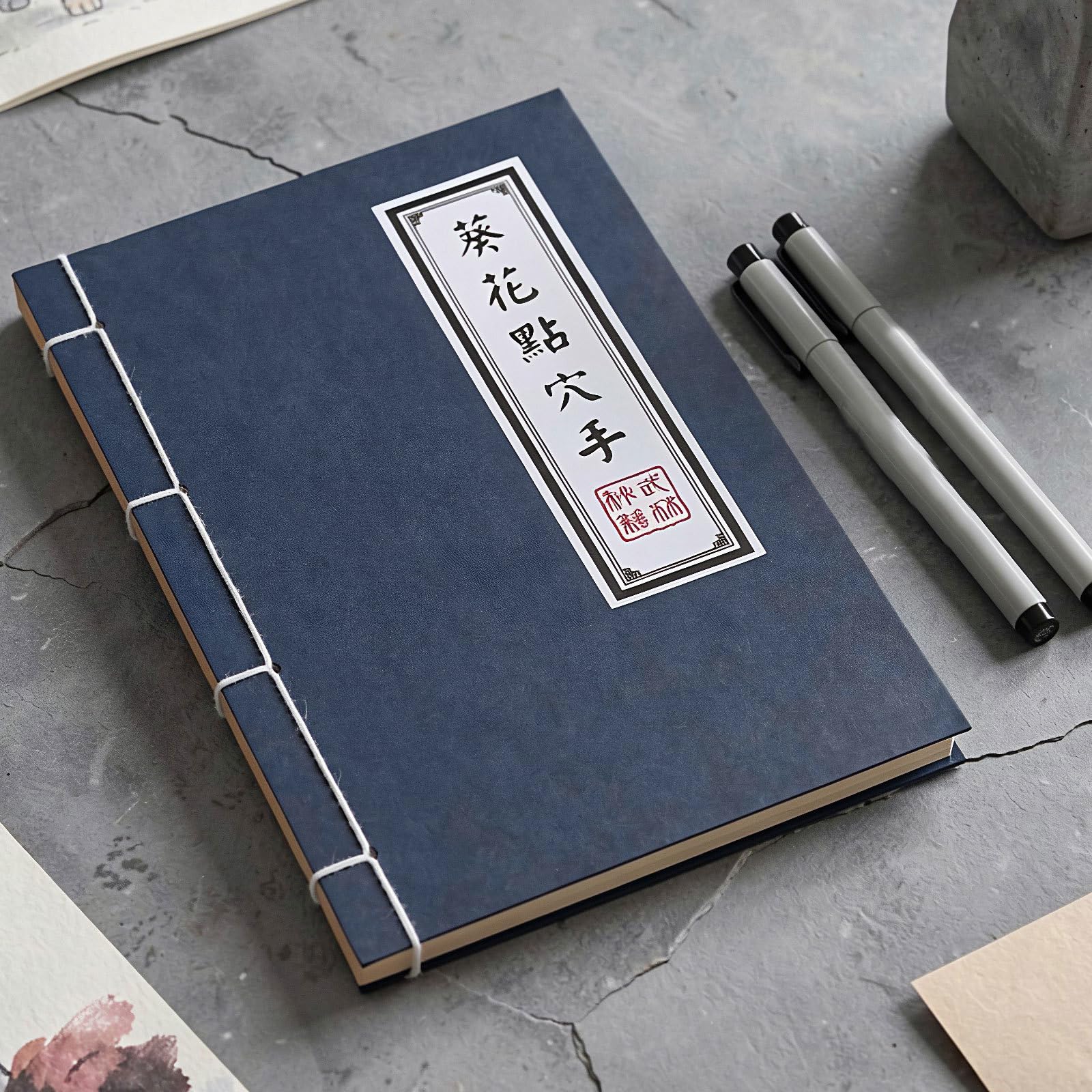 OSALADI 8-częściowy chiński notatnik, A5, vintage journal z pustymi