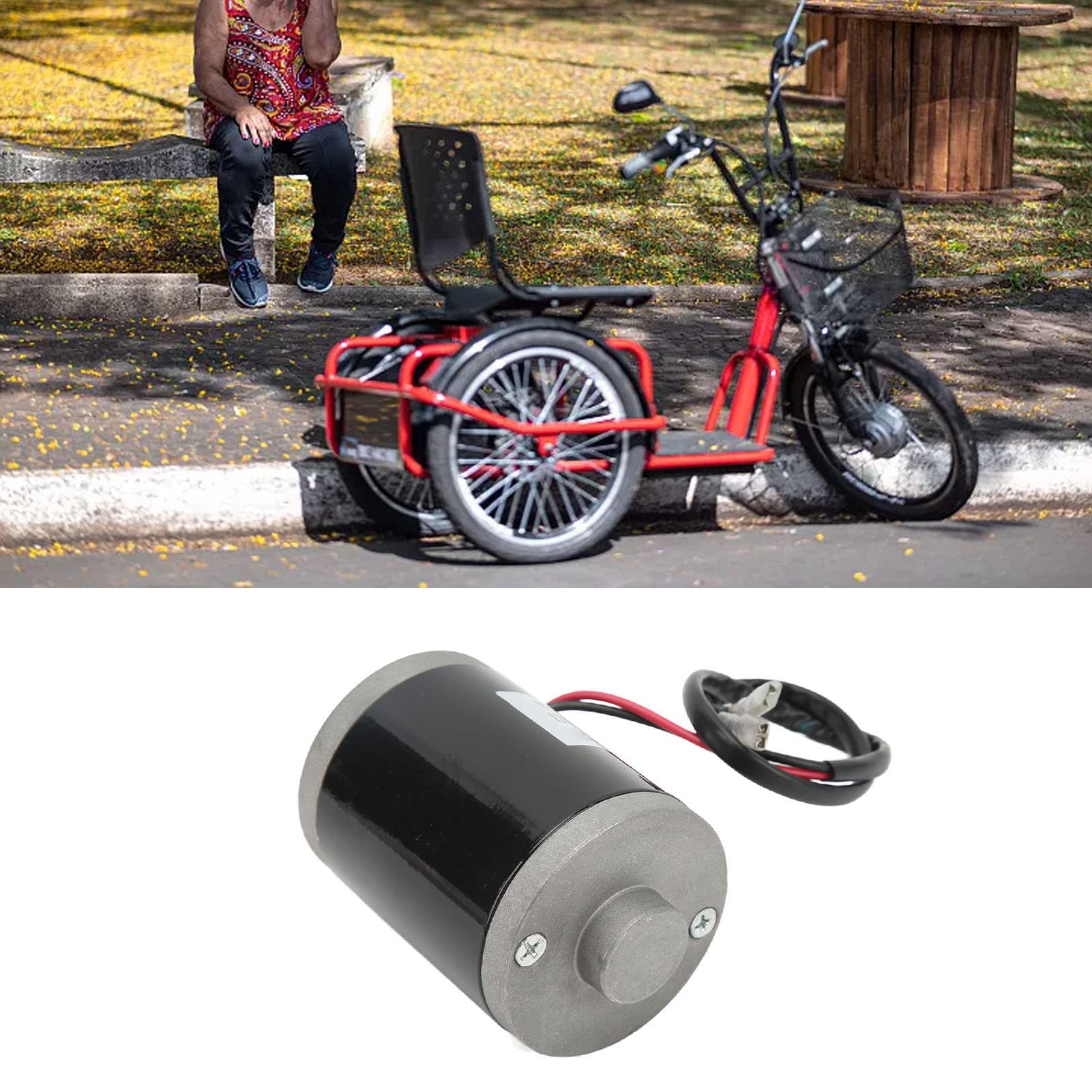 Kit Motore Elettrico, Spazzolato DC, Per Bici Elettriche, Ad Alta Velocità, Materiale in Lega di Alluminio, 120 W, 12 V, 25H76 Catena, 47 Denti, Fai da Te, For DIY e Riparazione
